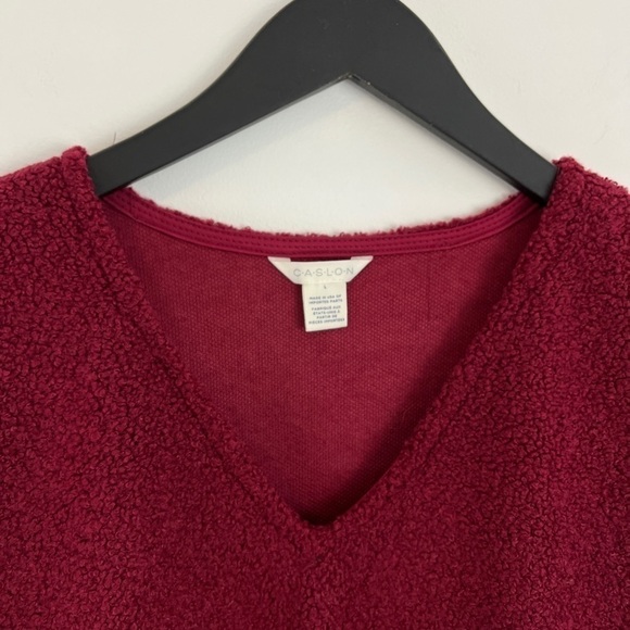 CASLON teddy v neck sweater - Picture 4 of 5